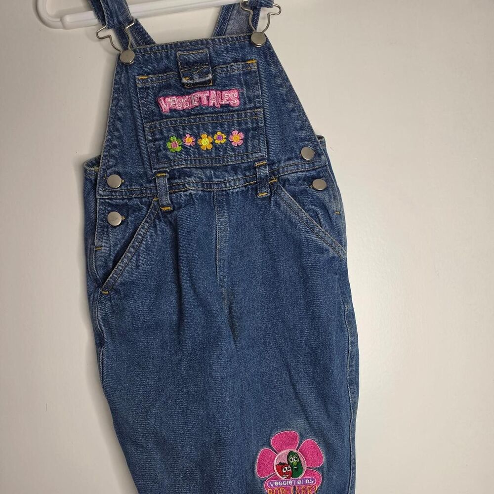 Y2K Rare Veggie Tales Blue and Navy Dungarees-overalls